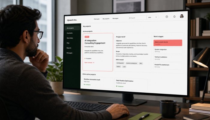 Upwork Loses Clients as Higher-Value AI Work Cushions the Fall