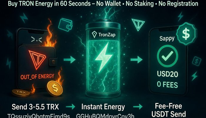 How to Buy TRON Energy Without a Wallet Using TronZap – The Easiest Way to Send USDT (TRC20) Fee-Free