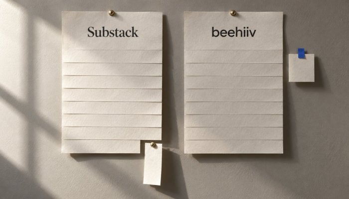 Substack vai beehiiv: 10% komisija sadārdzina veiksmīgu izdevumu