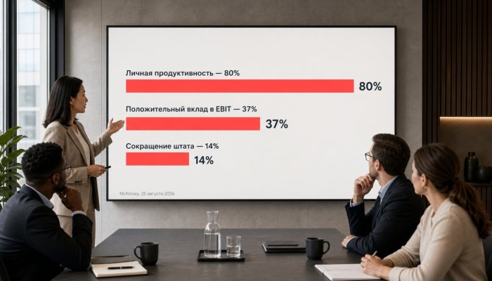 ИИ повысил личную продуктивность у 80%, но сокращения затронули лишь 14%