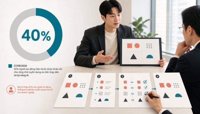 40% lao động Hàn Quốc nói nhà tuyển dụng ưu tiên ứng viên có kỹ năng AI