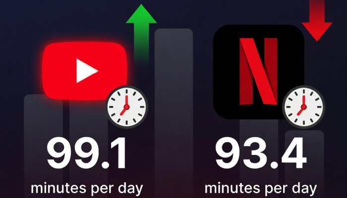 YouTube’s Total Dominance: For the First Time Ever, It Has Overtaken Netflix in Daily Viewing Time