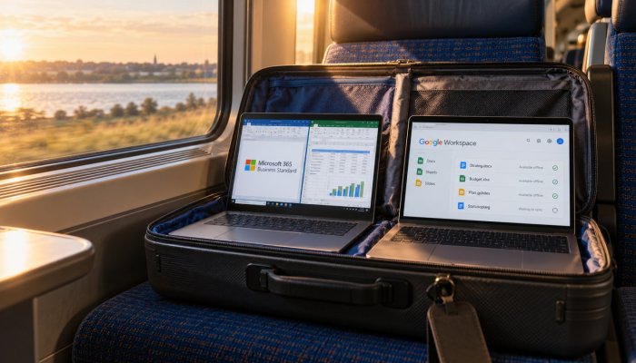 Microsoft 365 eller Google Workspace? Offlinearbejde vender valget