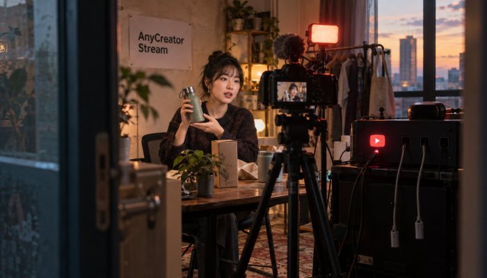 AnyCreator Stream centralise les revenus, mais démarre avec YouTube Live
