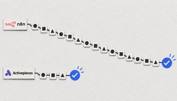 n8n ou Activepieces : trois étapes ou quinze inversent la facture