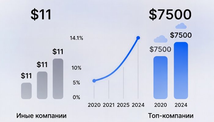 Компании тратят на ИИ по $7500 в месяц на каждого сотрудника. Но люди пока всё равно дороже