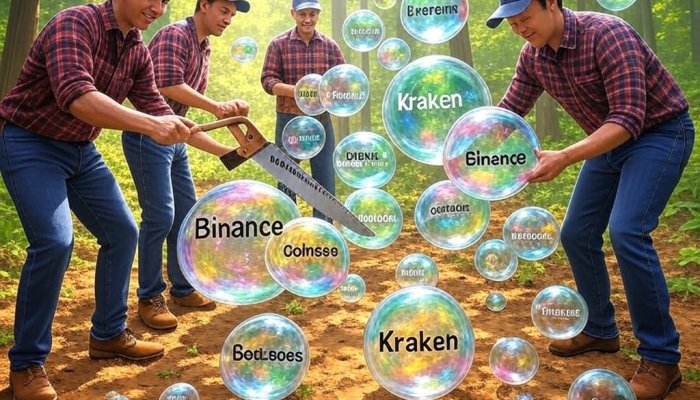 Crypto Exchanges Are Sawing Off the Branch They Sit On: They Have No Choice as the Crypto Pie Shrinks Catastrophically