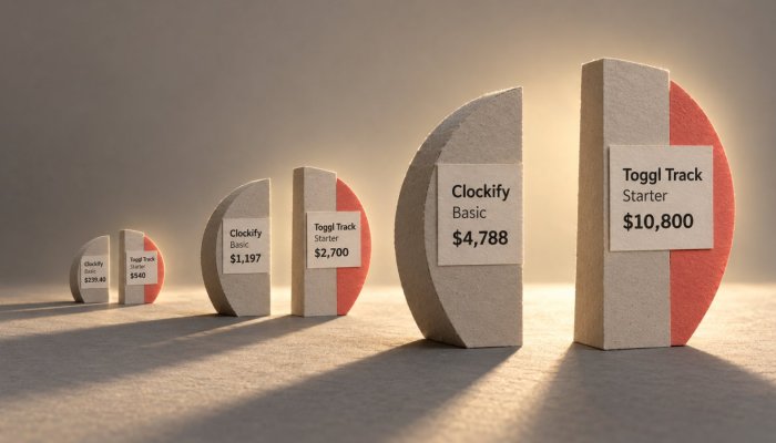 Clockify თუ Toggl Track: გუნდის ზრდასთან ერთად ფასის სხვაობა ფართოვდება