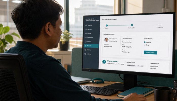 Admin plugin OpenAI bisa mengubah akses tim lewat percakapan