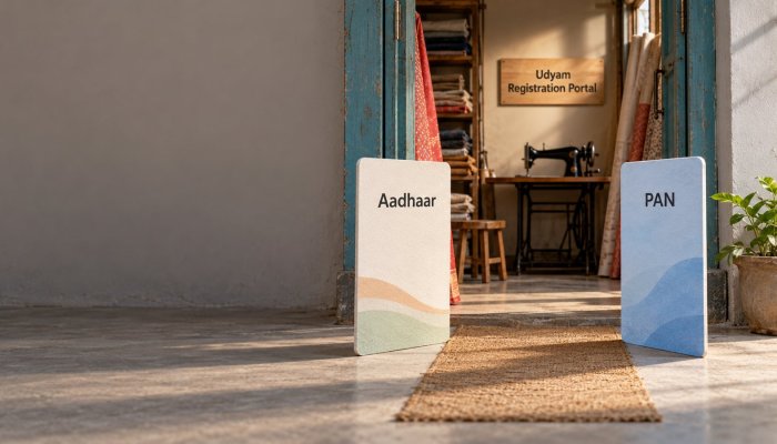Udyam নিবন্ধন বিনামূল্যে—Aadhaar ও PAN দিয়েই শুরু