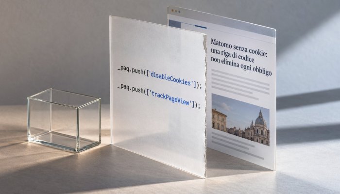 Matomo senza cookie: una riga di codice non elimina ogni obbligo
