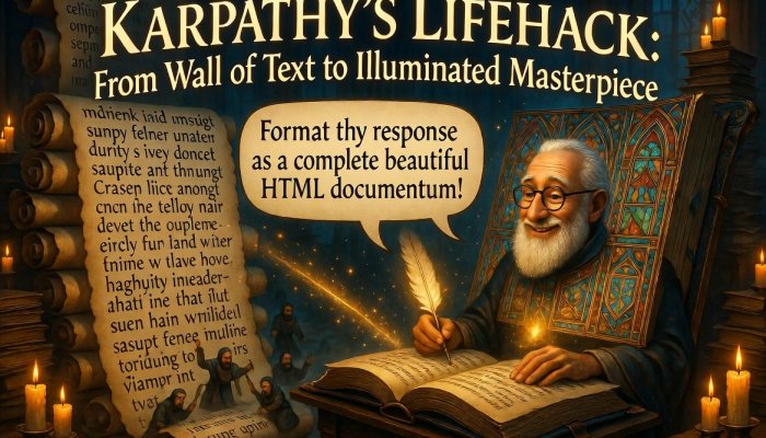“Enough with the Walls of Text” — Andrej Karpathy’s Simple Lifehack: Just Ask AI for HTML