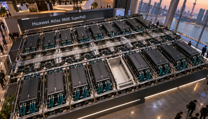 Atlas 960E يجمع 4096 مسرّع AI: أرقام Huawei ما زالت بلا اختبار مستقل