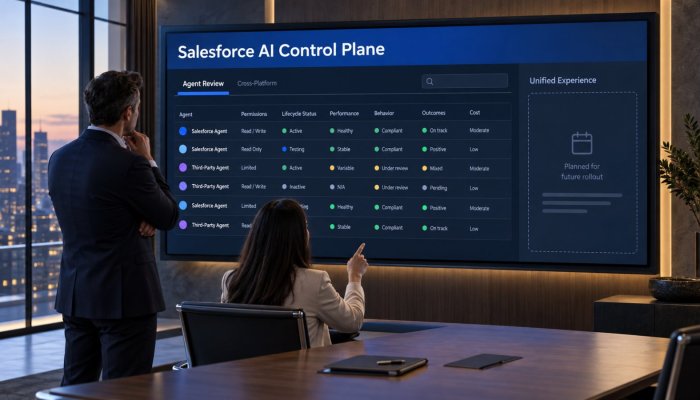 Salesforce کا AI Control Plane آیا، مگر مکمل rollout اگلے سال
