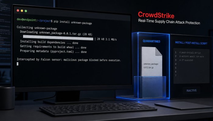 CrowdStrike가 npm·PyPI 다운로드를 가로막는다…악성 코드 실행 전 차단