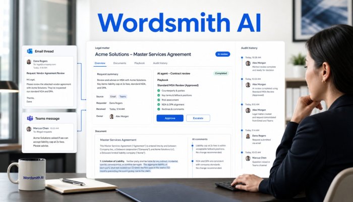 Wordsmith añade 14 millones: la IA jurídica apunta al gasto externo