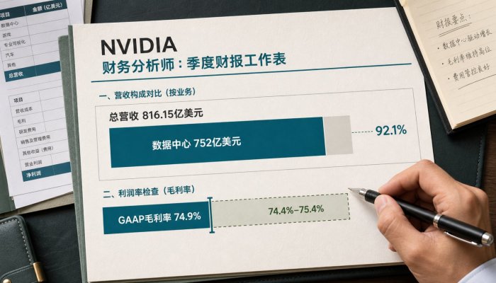 英伟达财报别只看营收：数据中心、毛利率和指引才是三道关