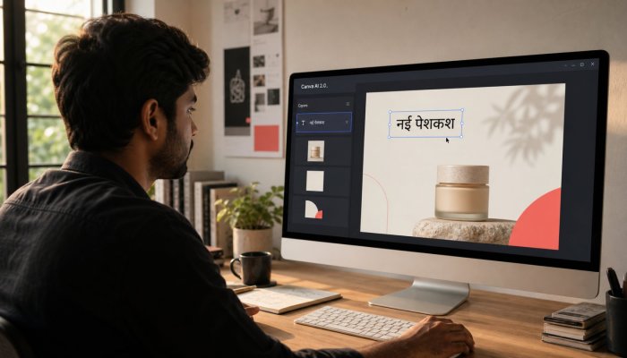 Canva AI 2.0 छिपे पूर्वावलोकन में: परतदार डिजाइन इसका बड़ा अंतर