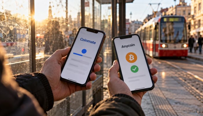 Coinmate, nebo Anycoin: limitní příkaz mění cenu jednoduchosti