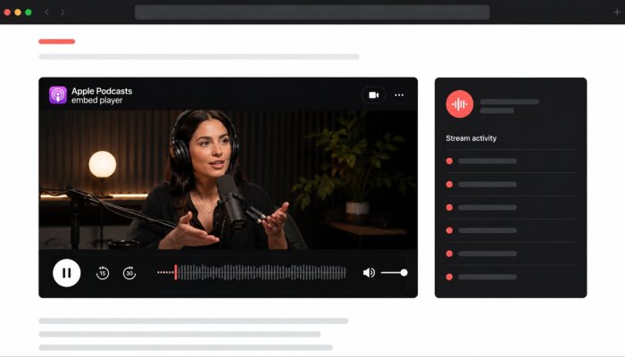 Apple Podcasts埋め込みが動画対応、再生数はConnectに出ない