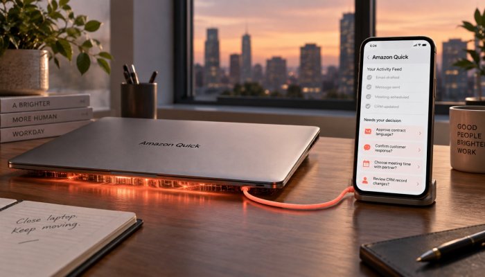 Amazon Quick은 노트북을 닫아도 일한다…판단할 항목만 다시 올린다
