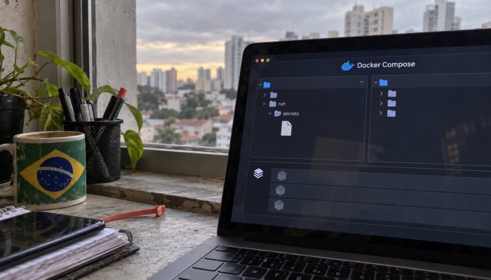 Segredo no Docker não pertence ao ENV — monte o arquivo só onde ele é usado