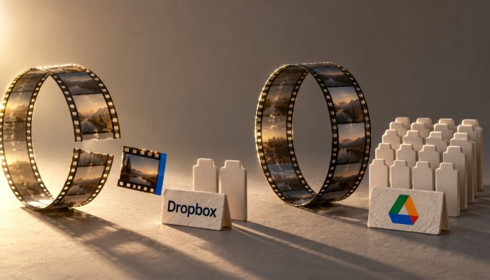 Dropbox sau Google Drive: 15 GB gratis nu câștigă automat sincronizarea