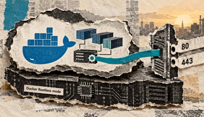 Docker rootless რეჟიმი: sudo ქრება, მაგრამ 80 და 443 რთულდება