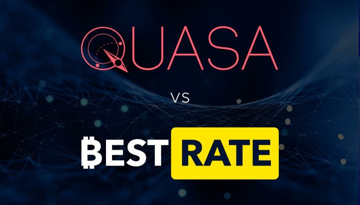 QUASA accepts 80+ cryptocurrencies and FIAT