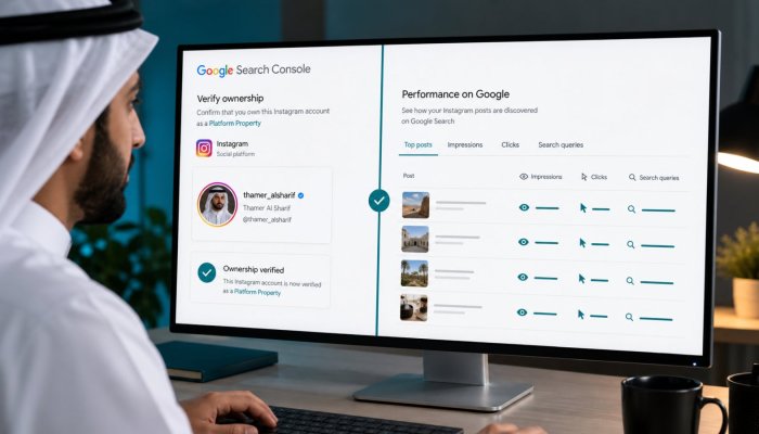 Search Console يقيس ظهور حساباتك الاجتماعية بلا موقع إلكتروني