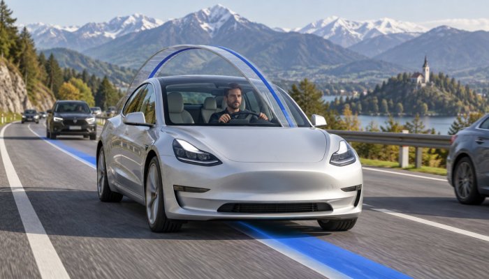 Tesla FSD autorisé en Slovénie : le conducteur reste entièrement responsable