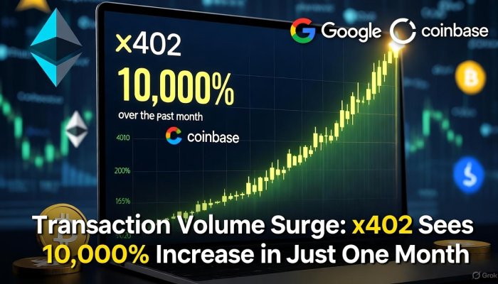 x402 Transaction Volume Surges 10,000% in a Single Month