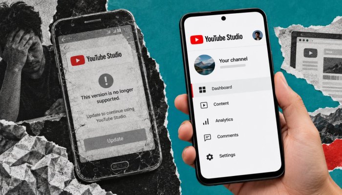 Eski YouTube Studio sürümleri durdu: Android 11 altı dışarıda