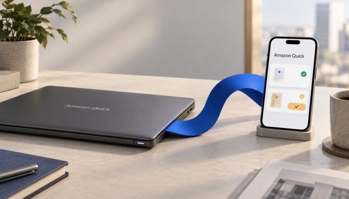 Amazon Quick يواصل العمل بعد إغلاق الحاسوب، والخلاصة تصل إلى الهاتف