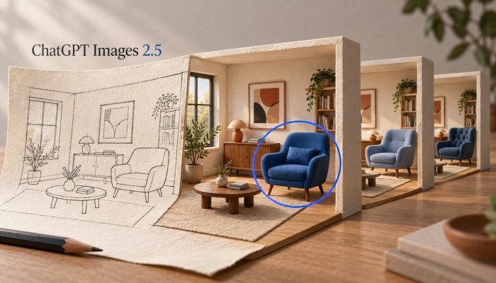 ChatGPT Images 2.5 promet 50 % de délai en moins et des retouches ciblées