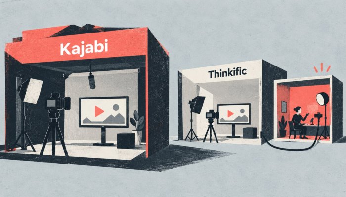 Kajabi или Thinkific: јефтинији курс може да тражи више алата
