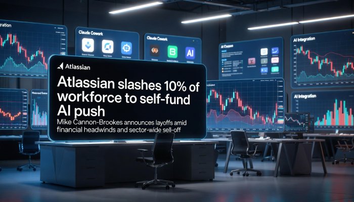 Atlassian Slashes 10% of Workforce to Self-Fund AI Push Amid Plunging Stock Value