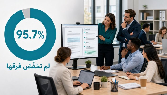 AI يغيّر المهام لا عدد الموظفين: 95.7% من الشركات لم تخفّض فرقها