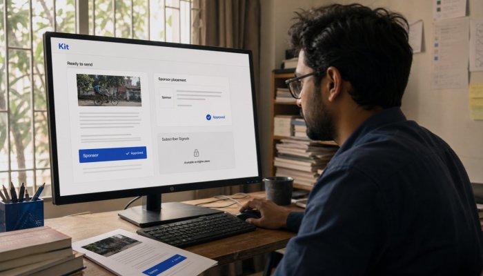 Kit এক dashboard-এ sponsor, audience data ও automation—কিন্তু সব feature সবার নয়