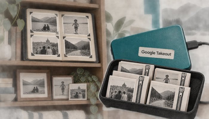 „Google Takeout“ archyvas: atsisiuntimas duomenų iš serverių neištrina
