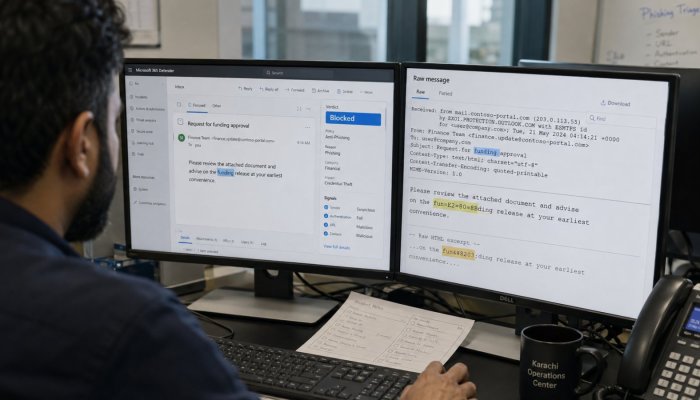 پوشیدہ Unicode حروف phishing filter سے نکلے—لفظ دکھا، مگر کوڈ بدل گیا