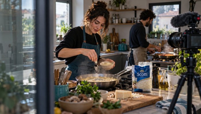 Riso Scotti punta sui food creator: 14 videoricette per tutto il 2027
