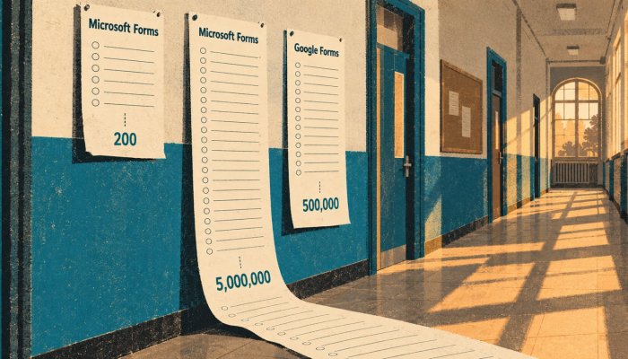 Google Forms vagy Microsoft Forms: a fióktípus írja át a korlátot