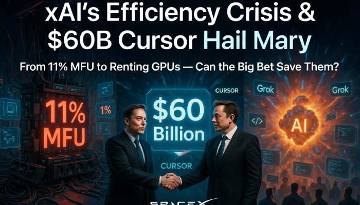 xAI’s Efficiency Crisis: 11% MFU, a Founder Exodus, and a $60 Billion Hail Mary on Cursor