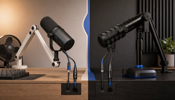 Shure MV7+ или RØDE PodMic USB: какой микрофон выбрать для домашней записи