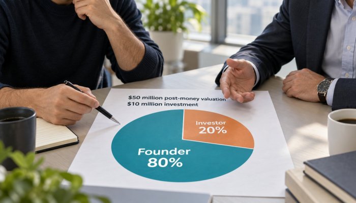 $50 ملین valuation پر $10 ملین آئے، بانی کے پاس 80٪ کیوں بچا؟