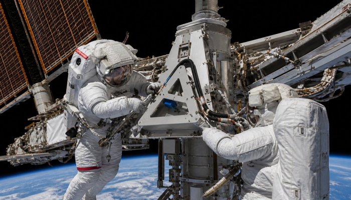 ISS spacewalk installs the final mount for its next solar-array upgrade