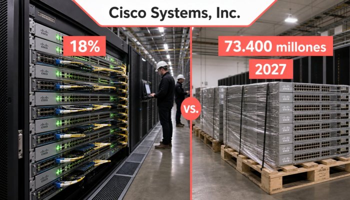 Cisco crece un 18% y eleva su previsión hasta 73.400 millones