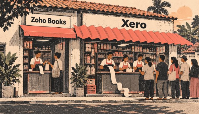 Zoho Books atau Xero: kurs dolar dan jumlah pengguna membalik pilihan