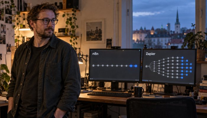 n8n või Zapier: üks loeb töövoogu, teine iga AI-sammu